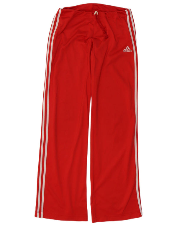 Adidas Womens Loose Fit Tracksuit Trousers UK 12 Medium Red Sports