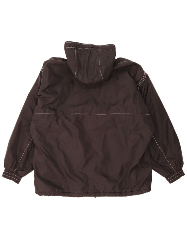 Le Frog Mens Hooded Windbreaker Jacket UK 42 XL Black Polyamide
