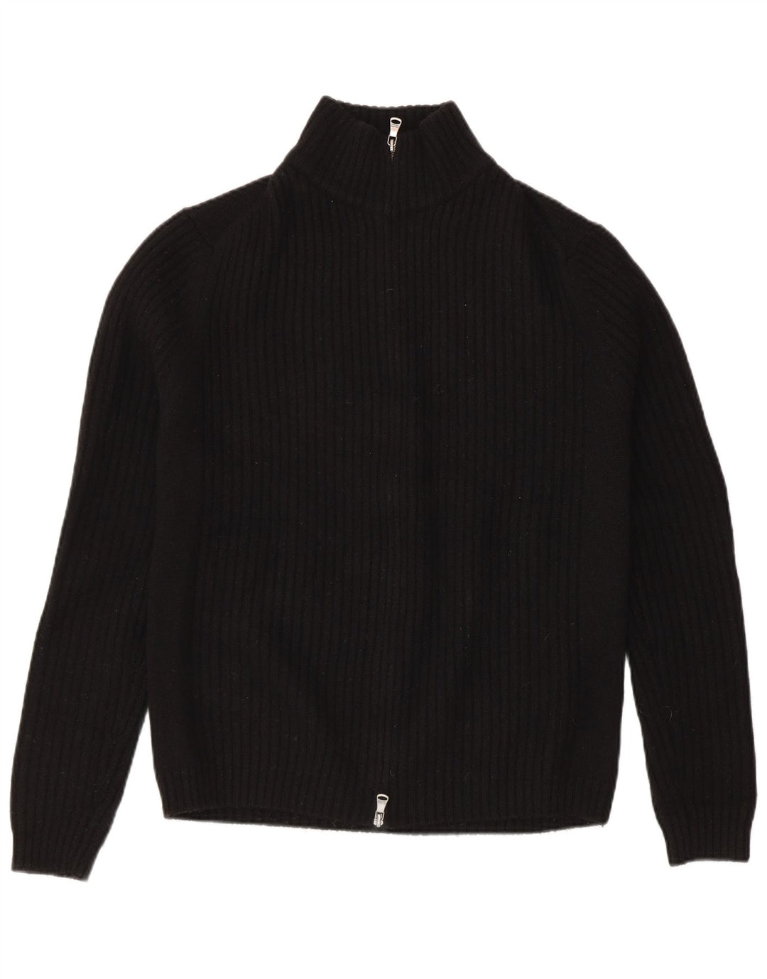 Calvin Klein Mens Cardigan Sweater Large Black Merino Wool