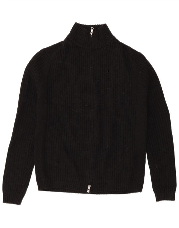 Calvin Klein Mens Cardigan Sweater Large Black Merino Wool