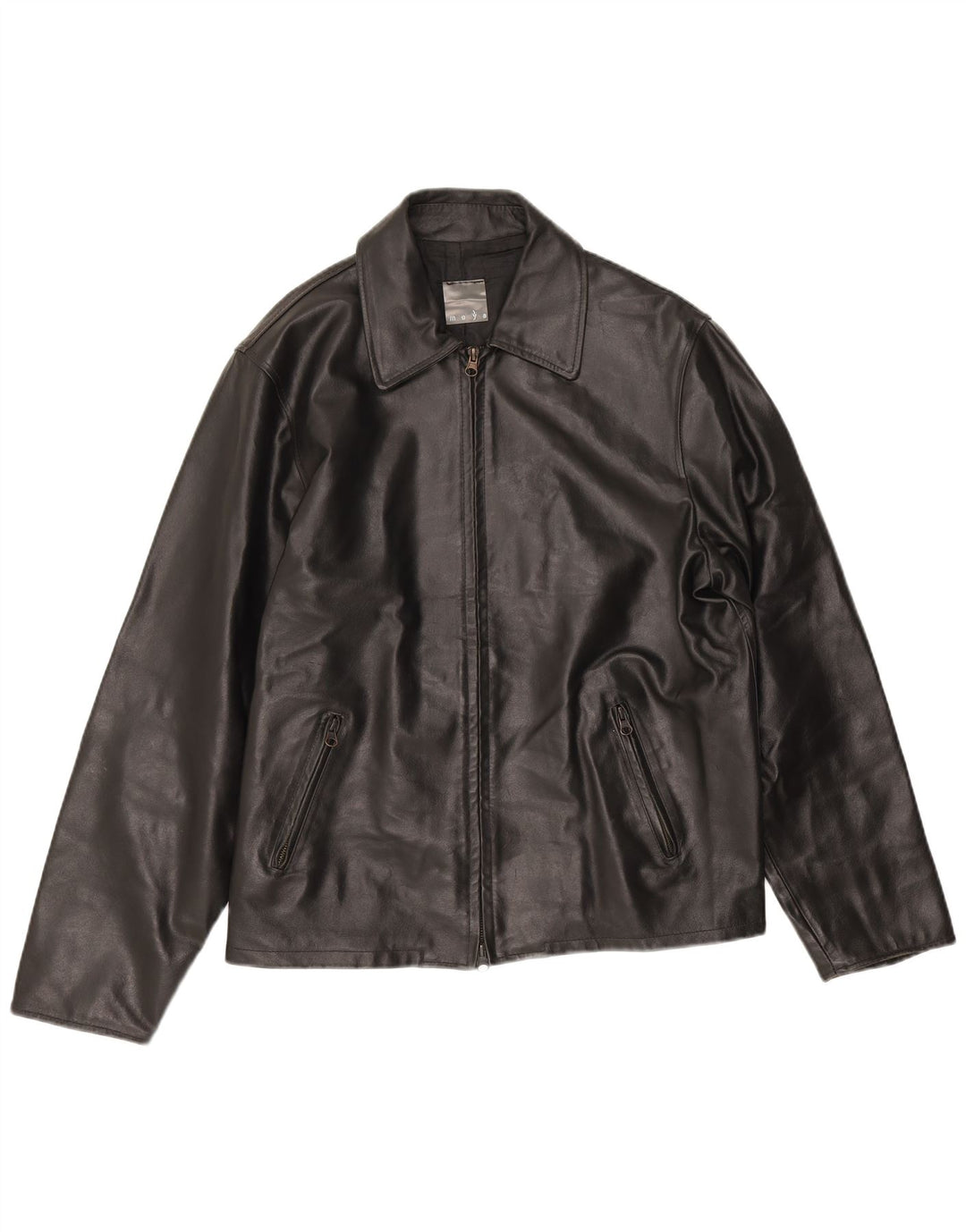 Mays Veste en Cuir Homme IT 46 Petit Cuir Noir