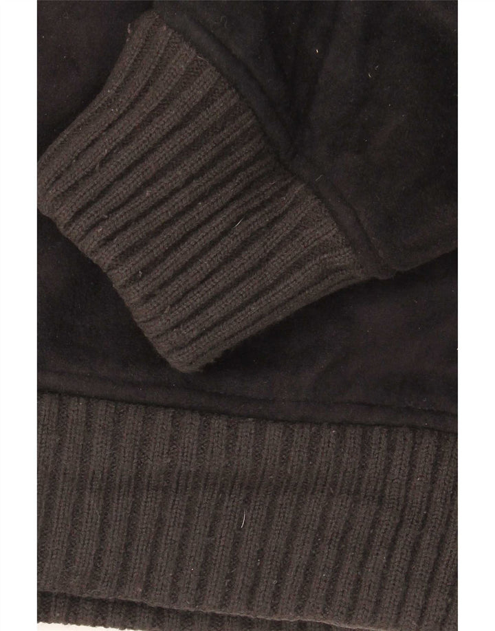 Marks & Spencer Herre Sherpa Fleecejakke UK 40 Stor Sort Polyester