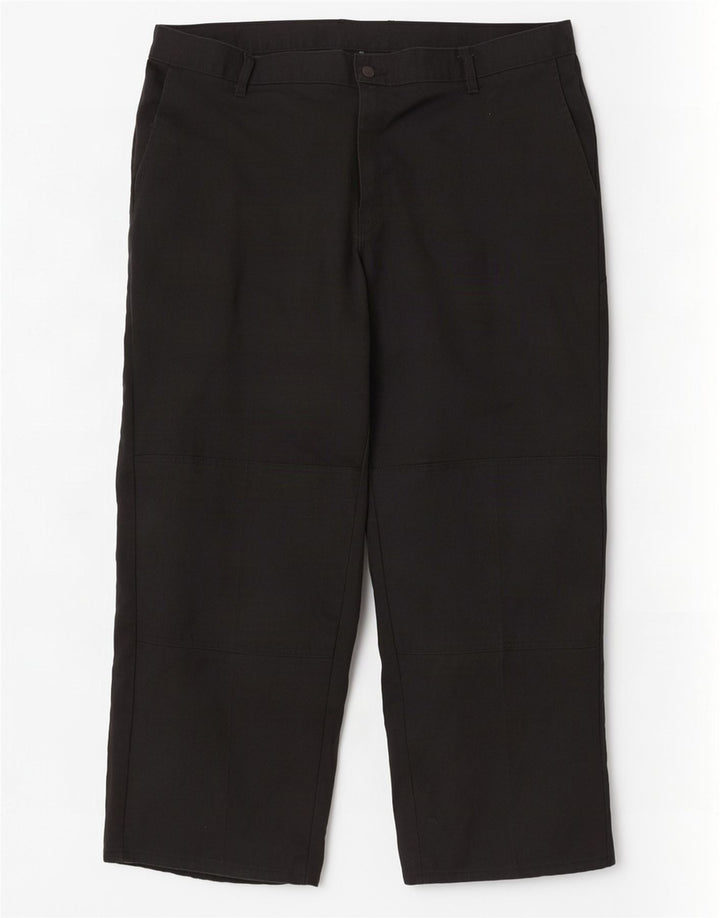 Calças cargo retas masculinas Dickies W40 L30 poliéster preto