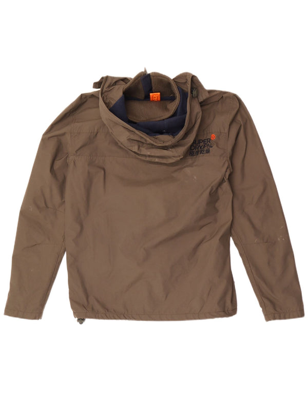 Superdry Veste coupe-vent à capuche The Windhiker pour homme UK 36 Petit Kaki