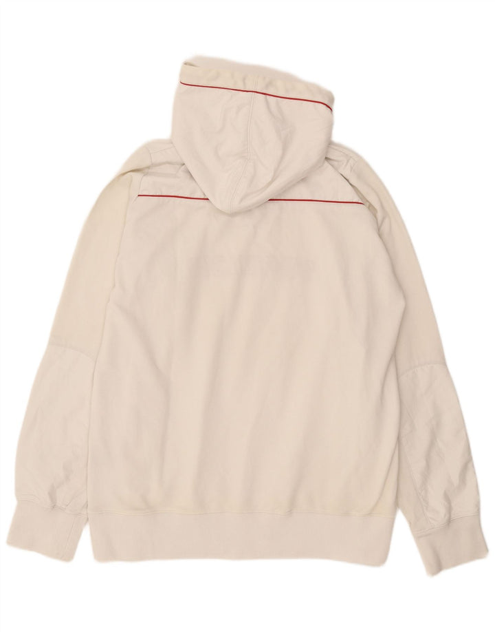 Fila Mens Graphic Zip Neck Hoodie Jumper Medium White