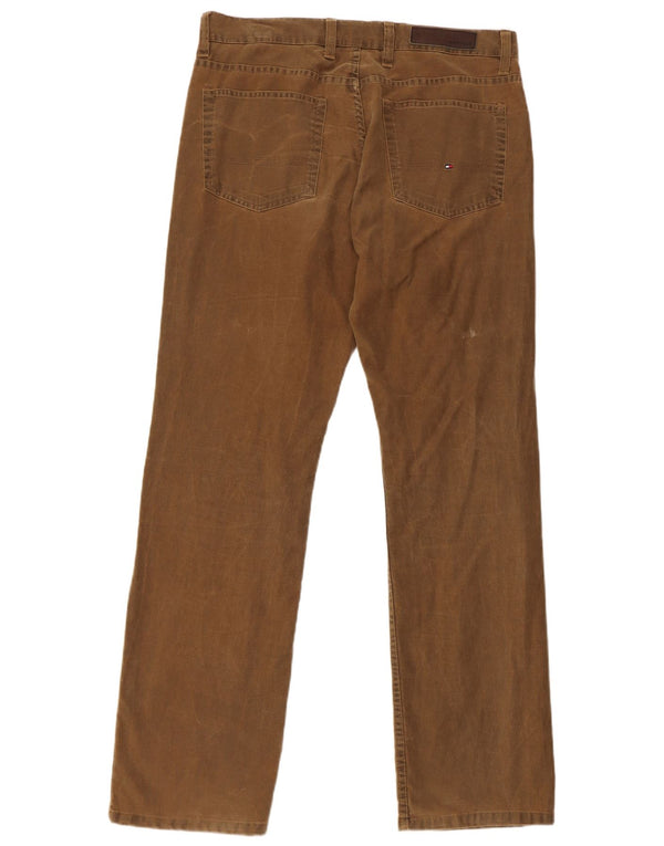 Tommy Hilfiger Mens Straight Casual Trousers W34 L32 Beige Cotton