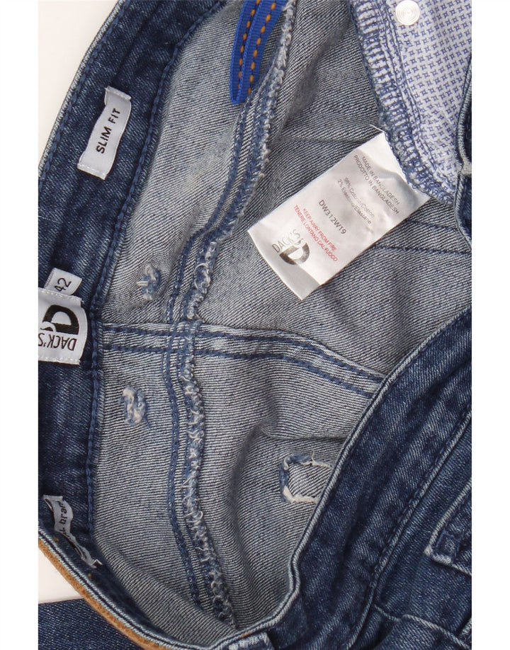 Dack's Jeans Slim para Mujer IT 42 Medium W30 L28 Algodón Azul
