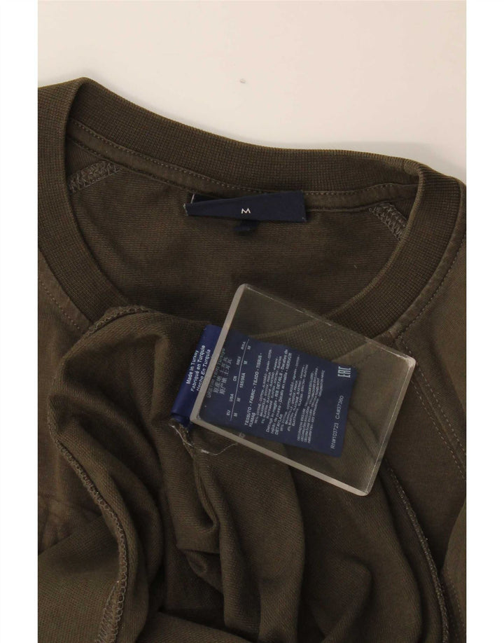 Felpa grafica da uomo Armani Jeans, maglione medio, cotone kaki