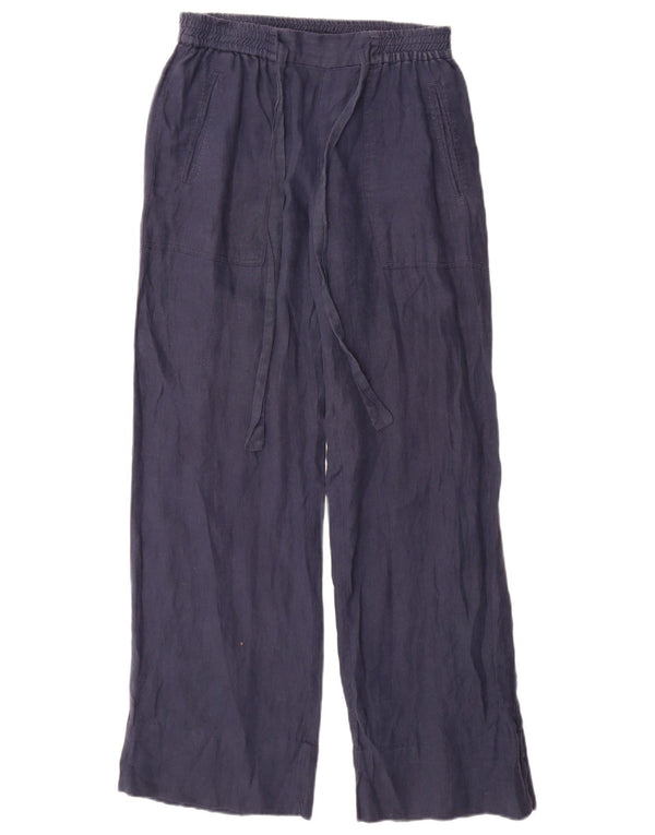 Pantaloni casual larghi da donna Zara piccoli W26 L31 blu navy