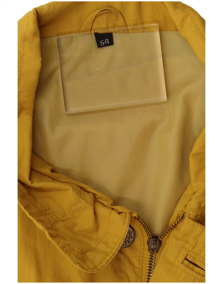 VINTAGE Damen Utility-Jacke IT 54 3XL Gelbes Polyester