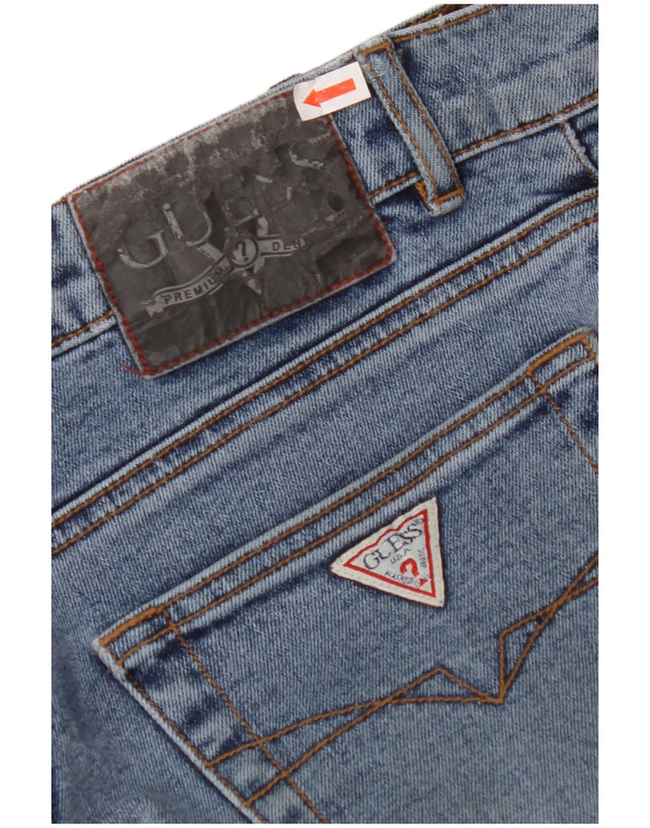 GUESS Dame Bootcut Jeans W28 L32 Blå Bomuld