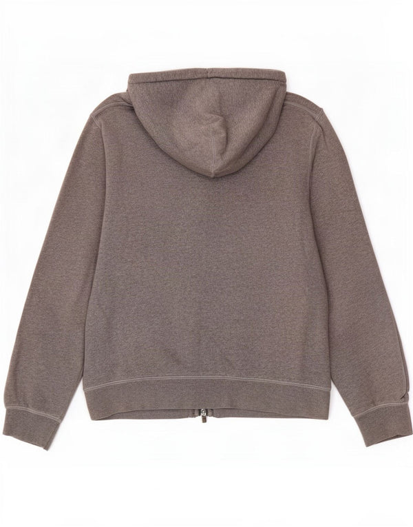 Maglione con cappuccio e zip da uomo Hackett in cotone grigio medio