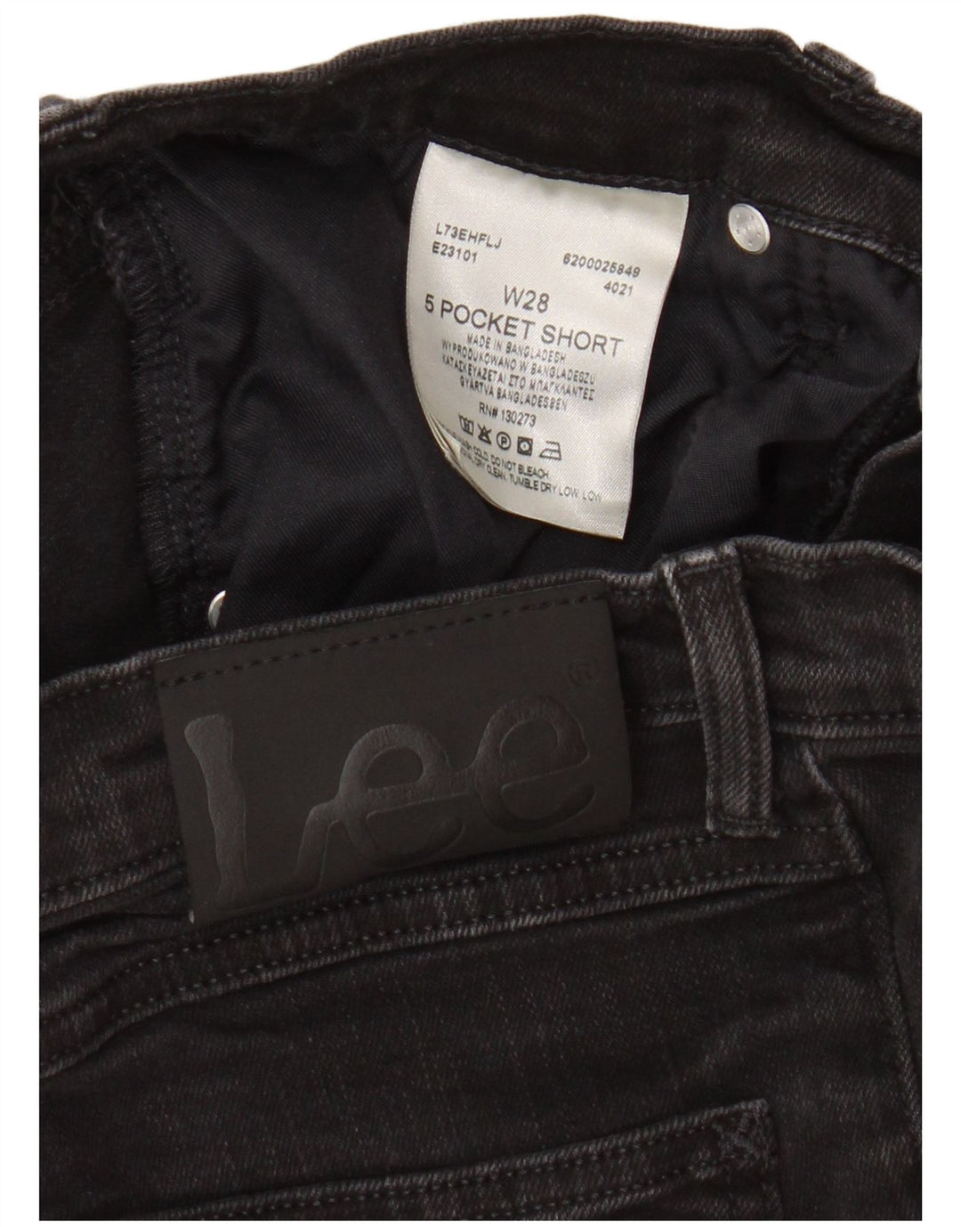 Lee Mens Denim Shorts W28 Small Black Cotton