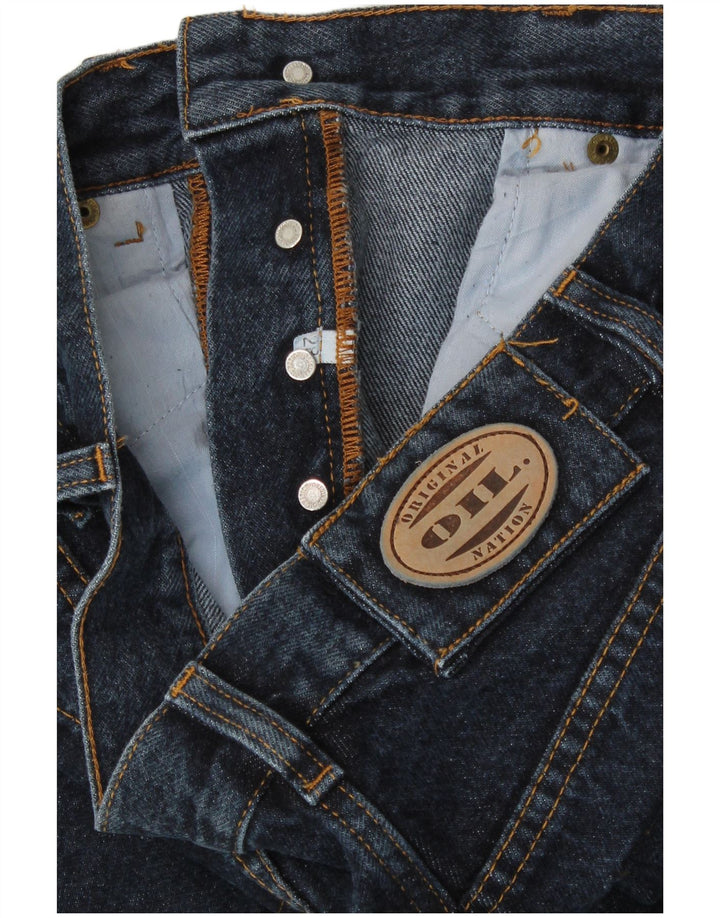 VINTAGE Womens Straight Jeans W28 L28 Navy Blue