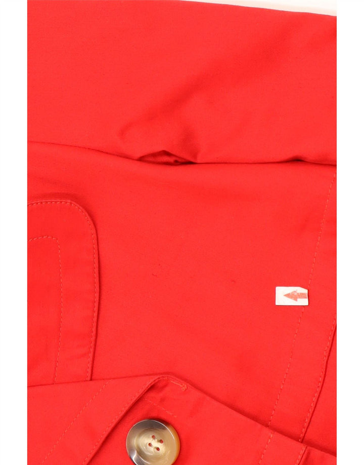 Cappotto da marinaio corto da donna Zara UK 14 cotone rosso medio