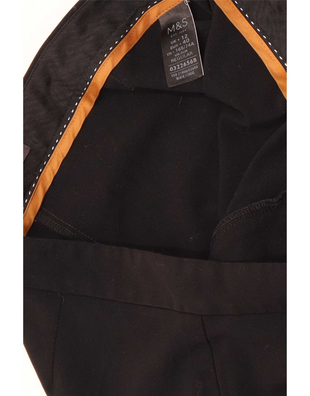 Marks & Spencer Dame Bootcut Casual Bukser UK 12 Medium W30 L31 Black
