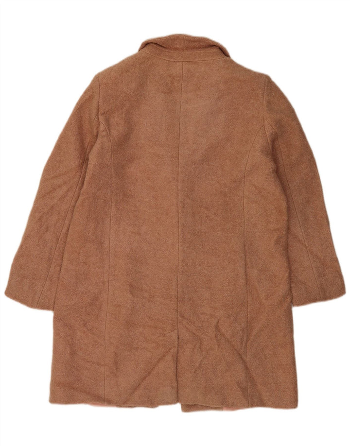 Oasis Womens Overcoat UK 16 Large Brown Polyester