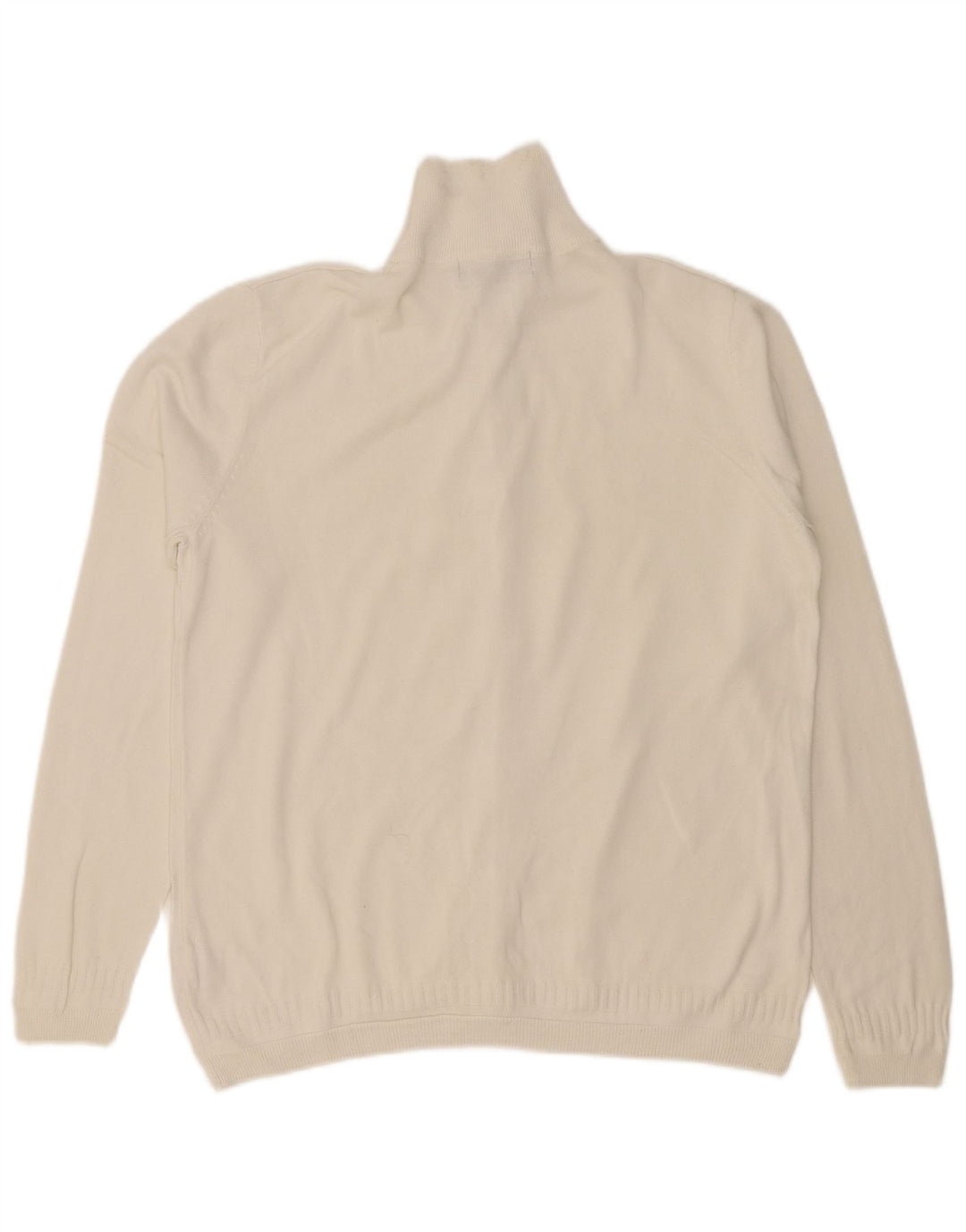 Zara Męski sweter rozpinany, duży, biały, bawełniany