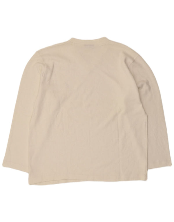 AUSTRALIAN L'ALPINA Mens V-Neck Jumper Sweater IT 56 2XL White Cotton