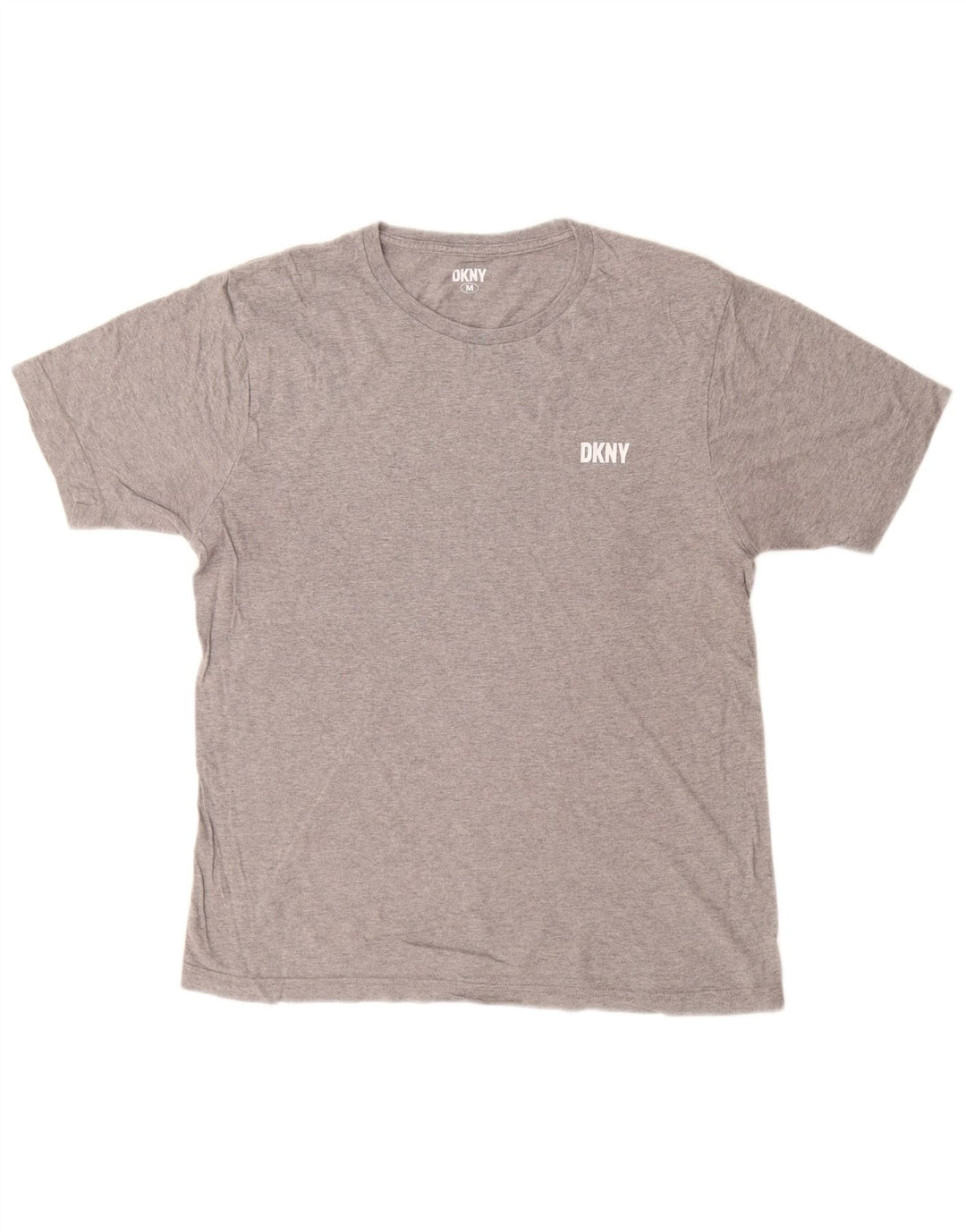 DKNY Mens T-Shirt Top Medium Grey Flecked Cotton