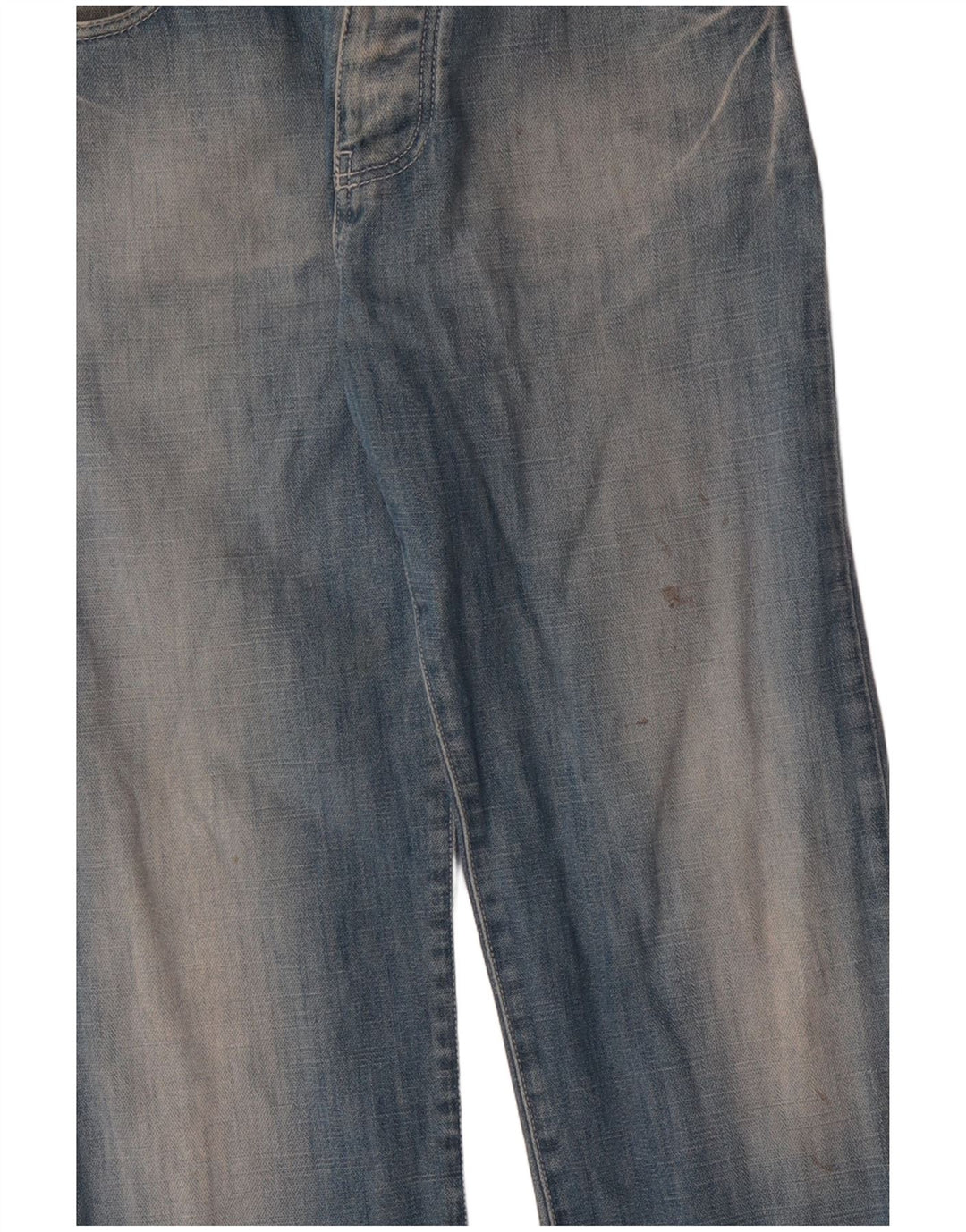 ARMANI Herre Graphic Distressed Straight Jeans W29 L31 Blå