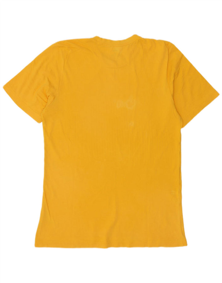 Adidas Mens Graphic T-Shirt Top Medium Yellow Cotton