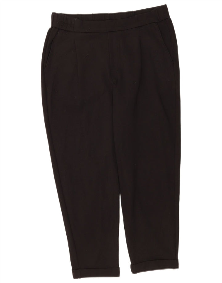 Benetton Womens Tapered Capri Trousers W30 L22 Black