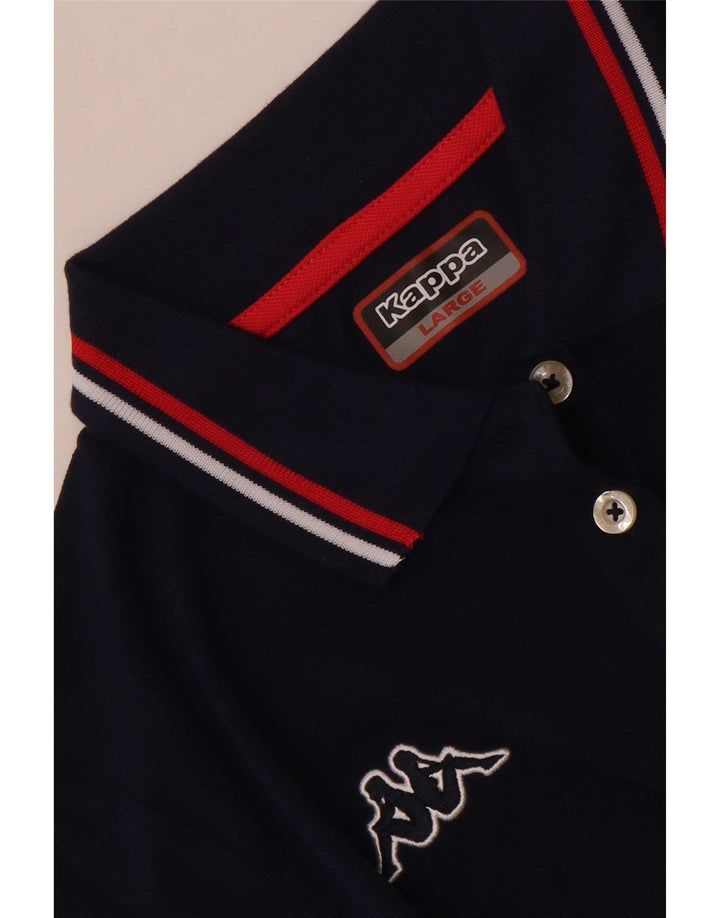 Kappa Womens Polo Shirt UK 14 Large Navy Blue