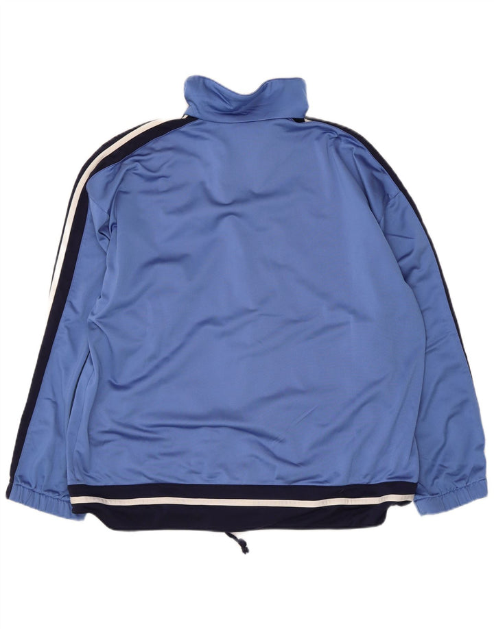 Diadora Womens Oversized Tracksuit Top Jacket UK 14 Large Blue Colourblock