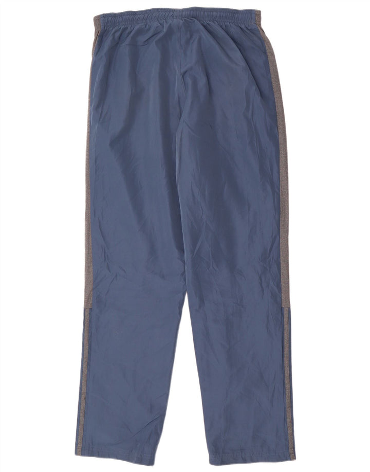 ADIDAS Mens Tracksuit Trousers Medium Navy Blue Colourblock Polyester