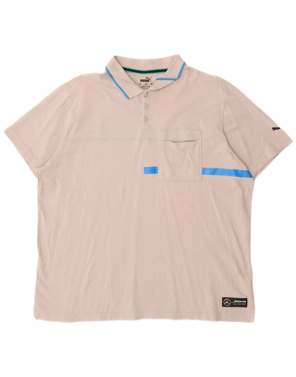 Polo Puma Uomo Mercedes AMG Petronas 2XL Cotone Bianco