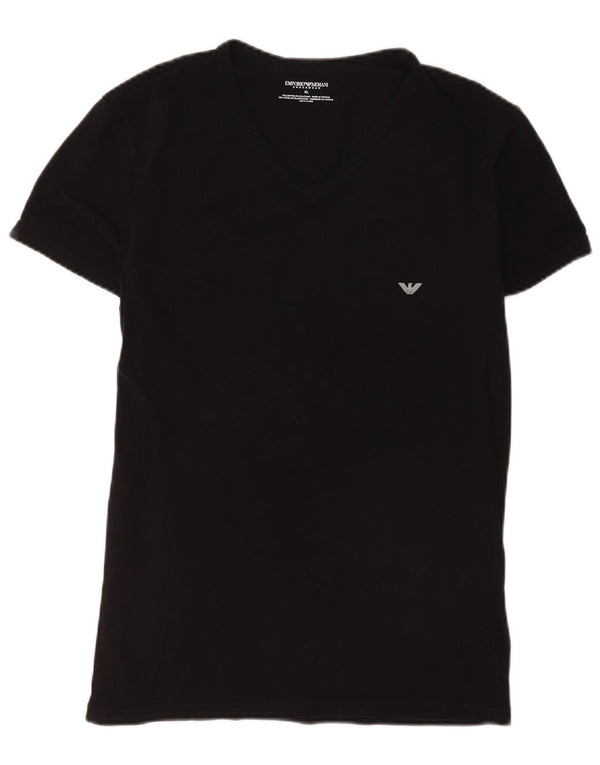 T-shirt męski Emporio Armani, top XL, czarna bawełna