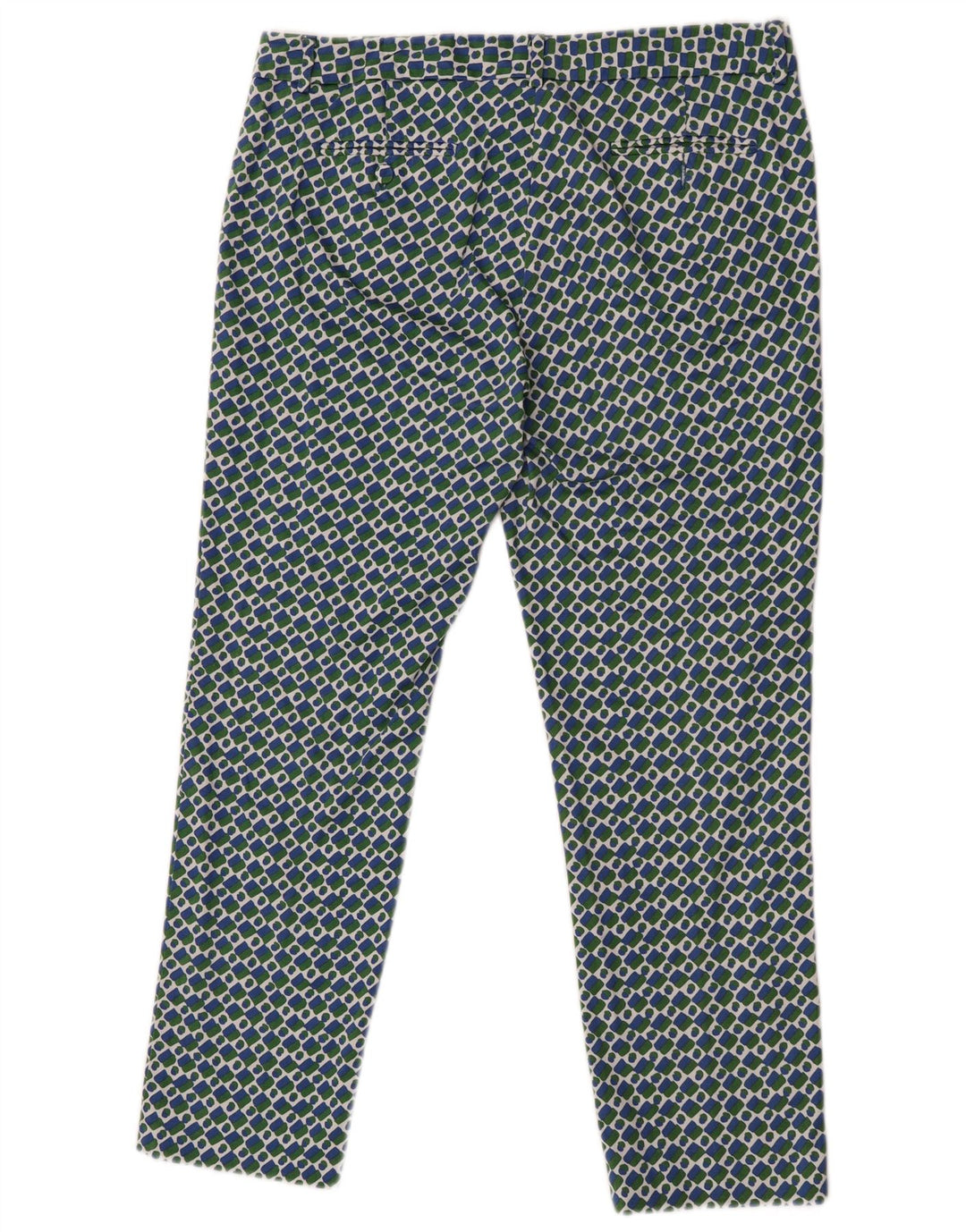 Max Mara Womens Weekend Straight Chino Trousers W32 L26 Blue Geometric