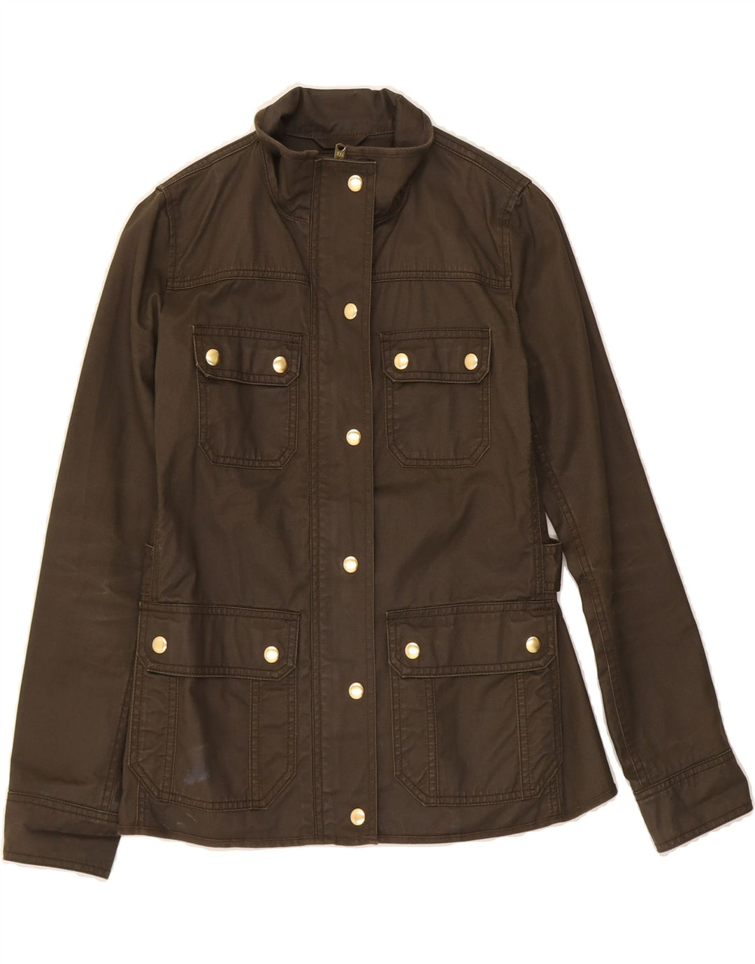 J. CREW Womens Utility Jacket UK 6 XS Khaki Cotton Vintage J. Crew and Second-Hand J. Crew from Messina Hembry 