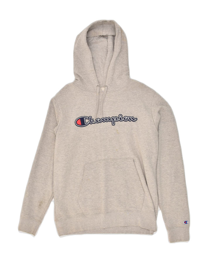 CHAMPION Mens Graphic Hoodie Jumper Medium Grey Cotton Vintage Champion and Second-Hand Champion from Messina Hembry 
