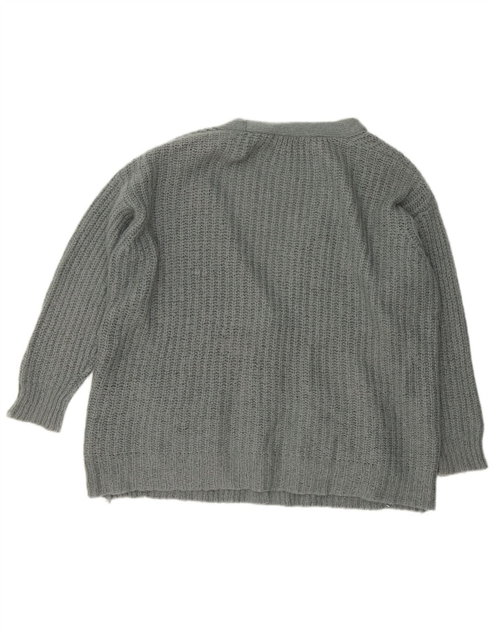 Maglione cardigan oversize da donna Zara UK 14 Grigio medio