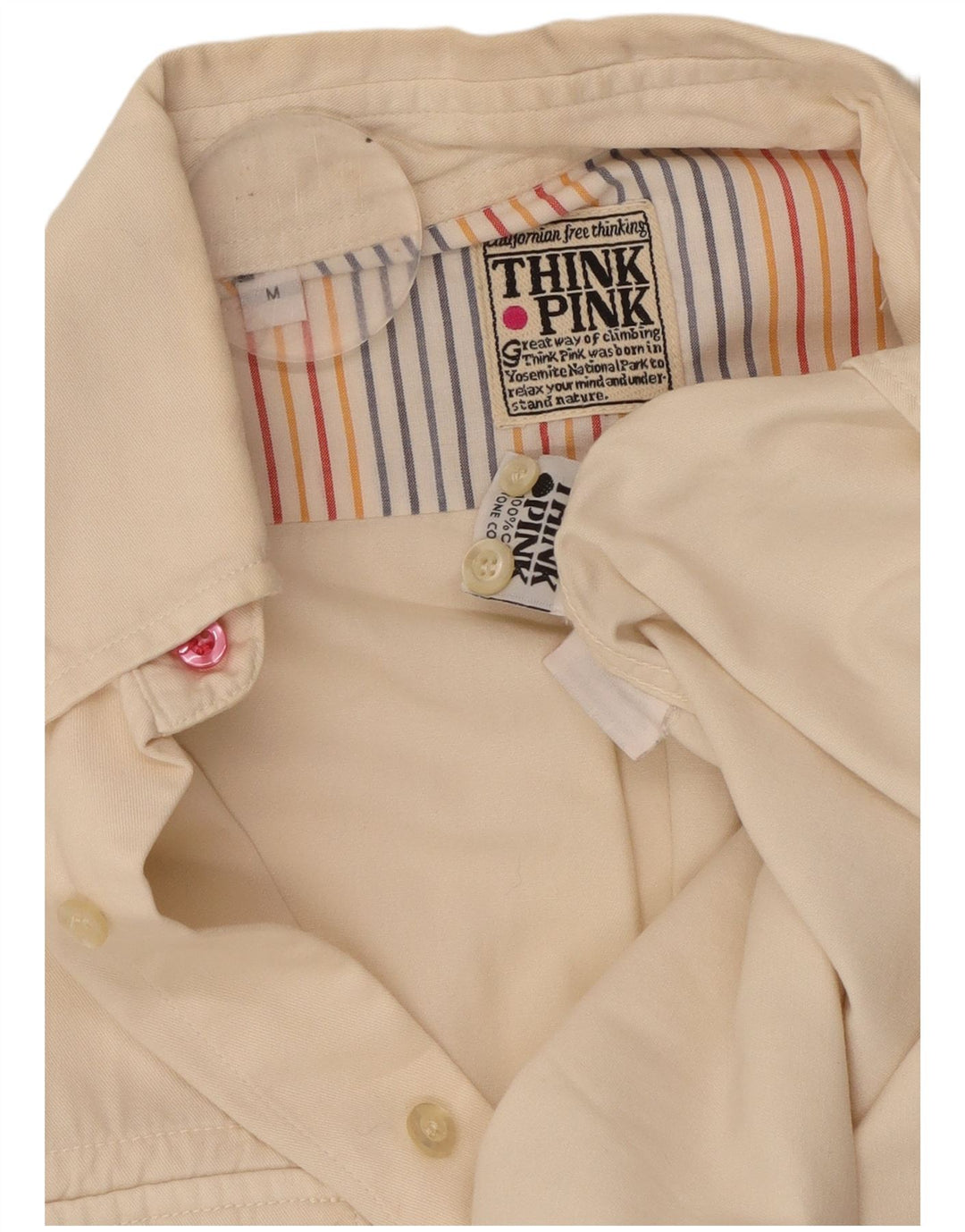 TÆNK PINK Herreskjorte Medium Beige Bomuld