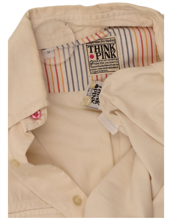 TÆNK PINK Herreskjorte Medium Beige Bomuld