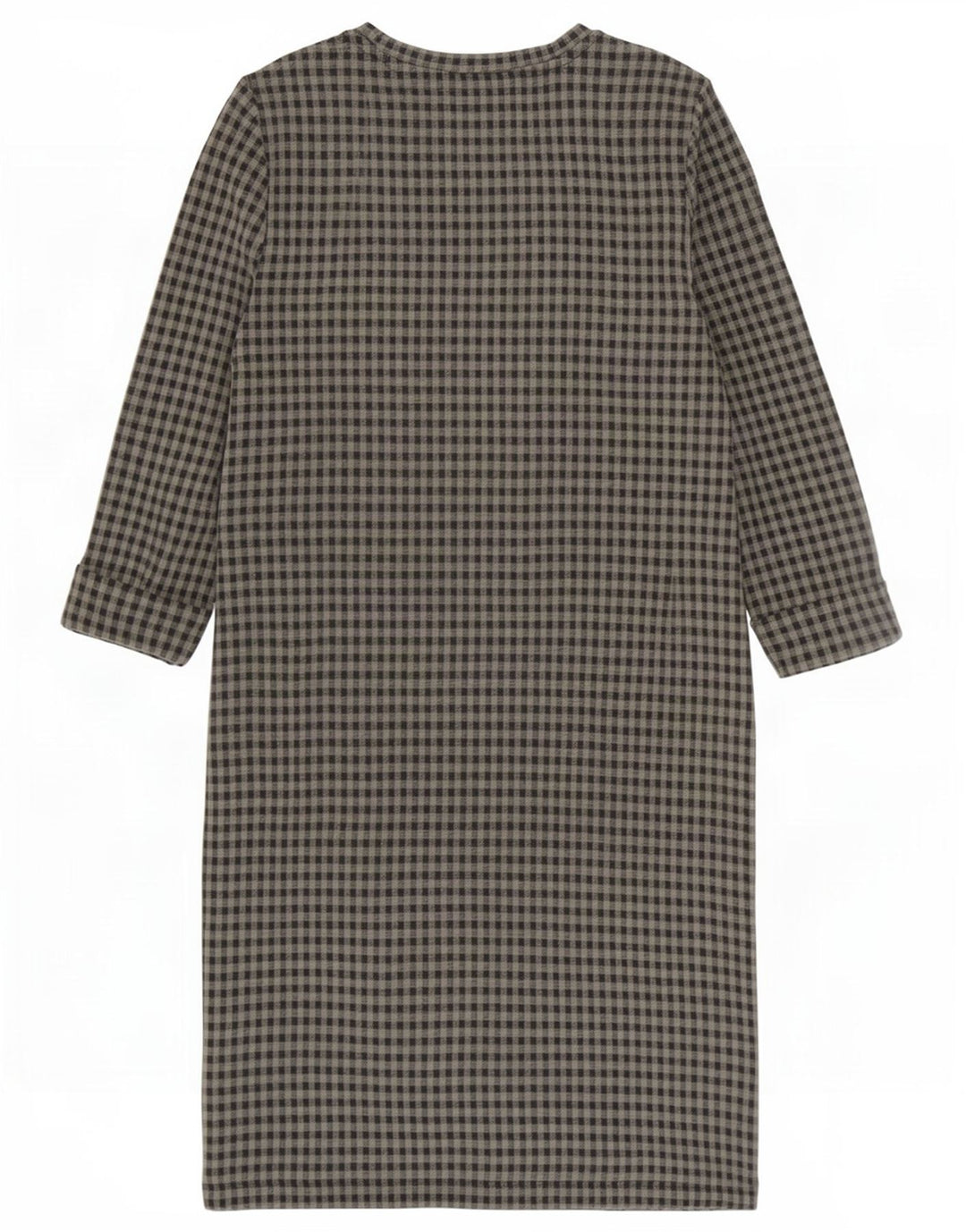 Marks & Spencer Womens 3/4 Sleeve Shift Dress UK 8 Small Black Gingham
