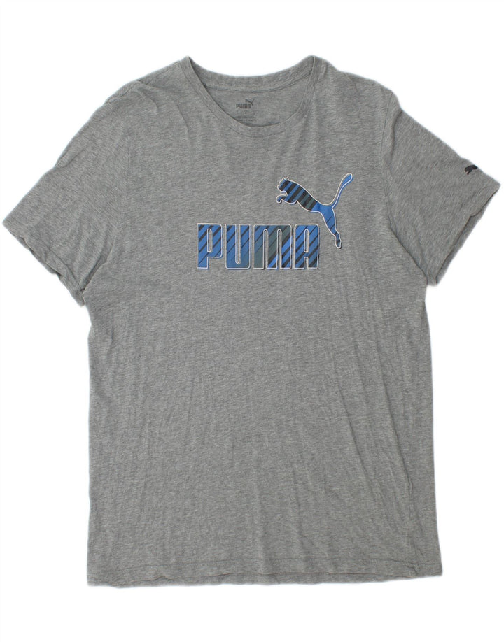 PUMA Herren Graphic T-Shirt Top Large Grau meliert