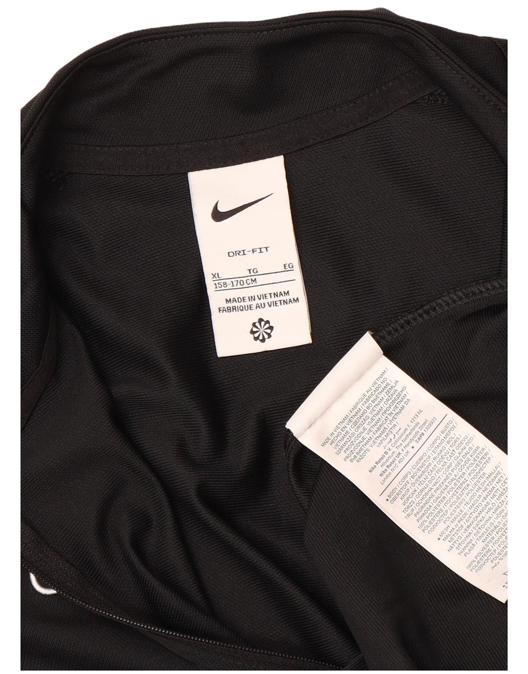 Giacca da tuta da ragazzo Nike Dri Fit Top 13-14 anni XL poliestere nero