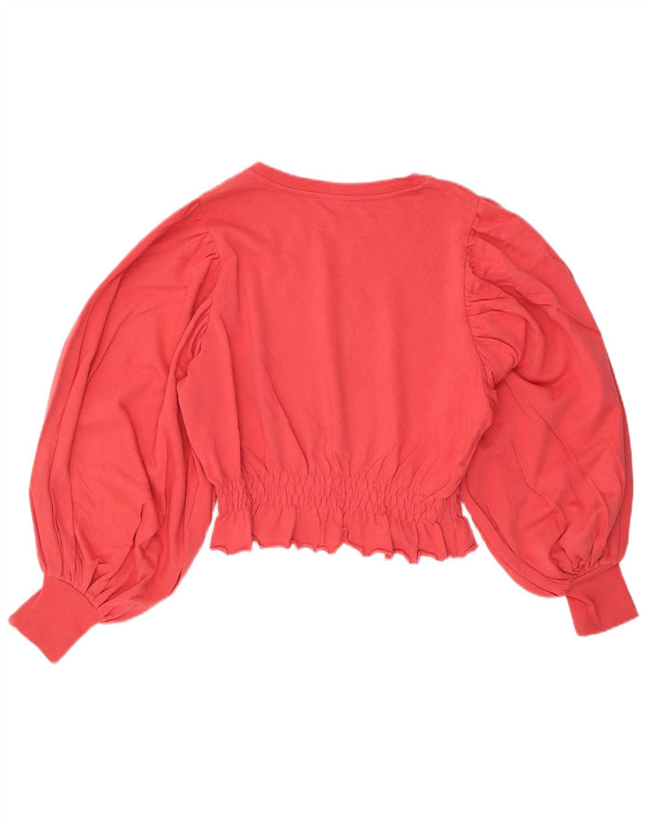 ZARA Womens Crop Sweatshirt Jumper UK 14 Medium Red