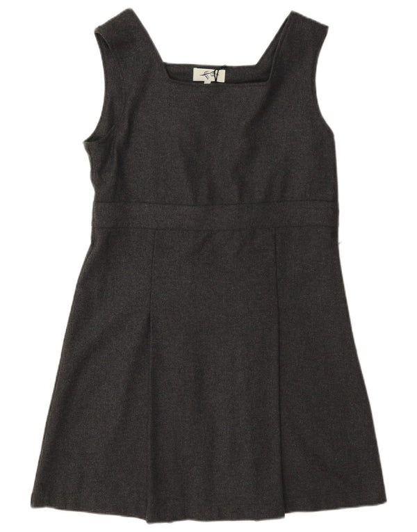 Vintage Damen Ärmelloses A-Linien-Kleid UK 10 Small Grau
