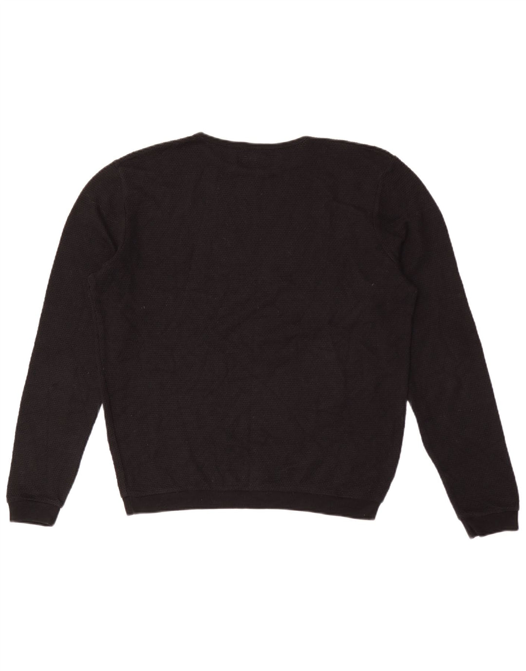 Maglione maglione girocollo da uomo Zara in cotone nero medio