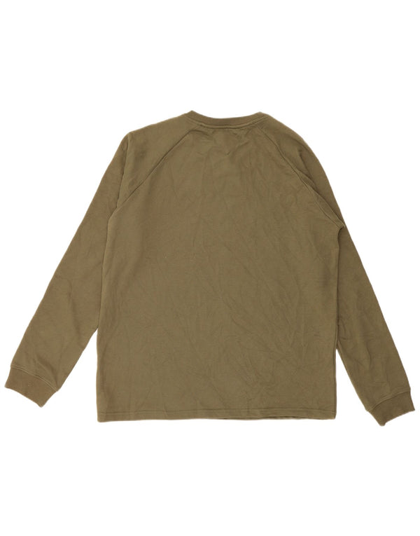 Tommy Hilfiger Mens Graphic Top Long Sleeve XL Khaki Cotton