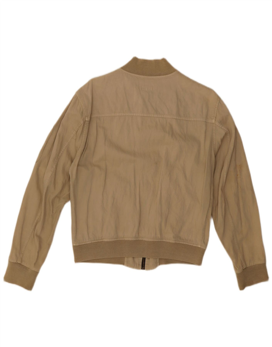 Vintage dame bomberjakke UK 16 Stor beige bomuld