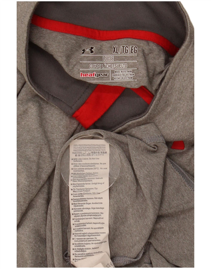Under Armour Herre Heat Gear Zip Neck Pullover Træningsdragt Top XL Grå