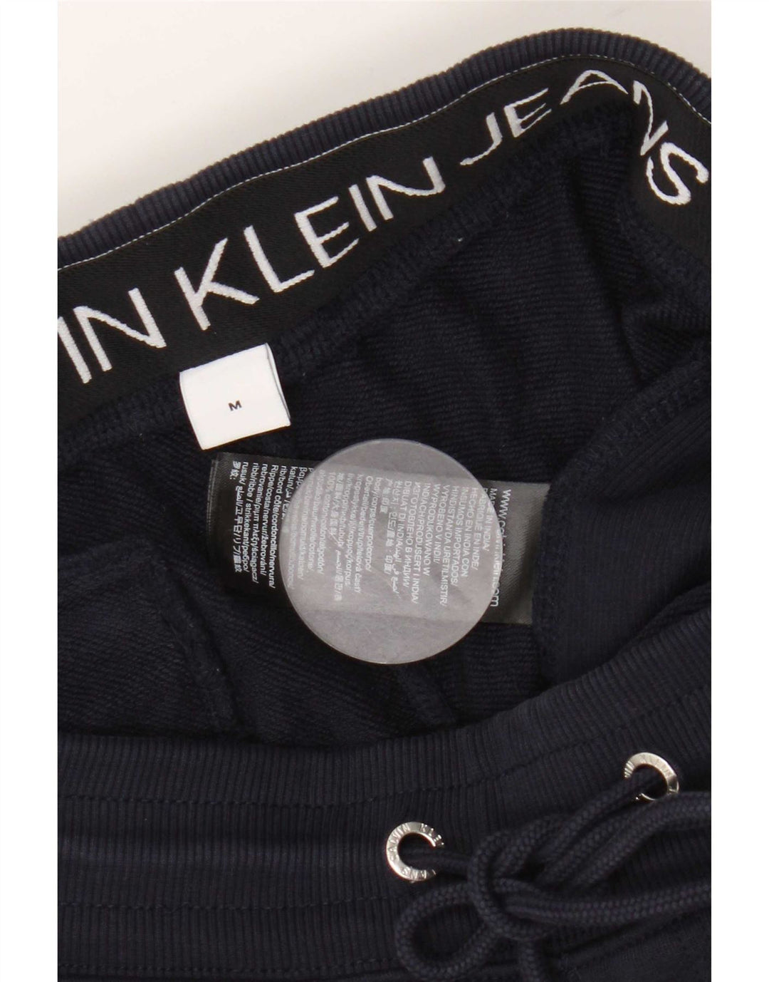 Calvin Klein Mens Tracksuit Trousers Joggers Medium Navy Blue Cotton