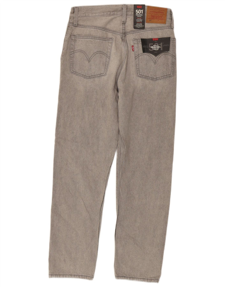 Levi's Womens 501 Straight Jeans W26 L28 Grey Cotton