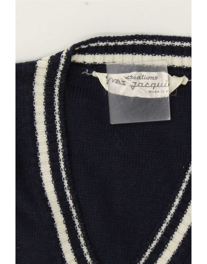 Vintage herrevest tanktop medium marineblå